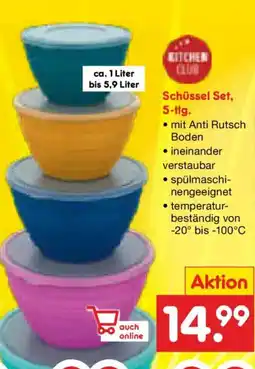Netto Marken-Discount Kitchen Club Schüssel Set, 5-tlg. Angebot