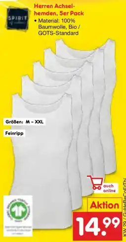 Netto Marken-Discount Spirit Herren Achselhemden Angebot