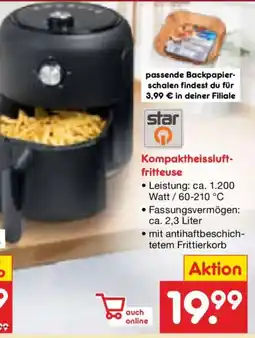 Netto Marken-Discount star Kompaktheissluftfritteuse Angebot