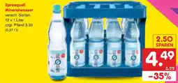Netto Marken-Discount Spreequell Mineralwasser Angebot