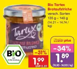 Netto Marken-Discount Bio Tartex Brotaufstriche Angebot
