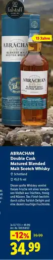 Lidl ABRACHAN Double Cask Matured Blended Malt Scotch Whisky Angebot