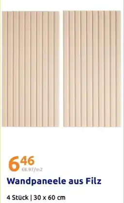 Action Wandpaneele aus filz Angebot