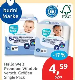Budni Hallo welt premium windeln Angebot