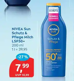 Budni Nivea sun schutz & pflege milch lsf50+ Angebot