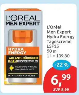 Budni L'oréal men expert hydra energy tagescreme lsf15 Angebot