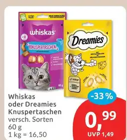 Budni Whiskas knuspertaschen Angebot