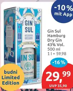 Budni Gin sul hamburg dry gin Angebot