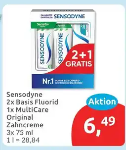 Budni Sensodyne 2x basis fluorid, 2+1 gratis, zahncreme Angebot