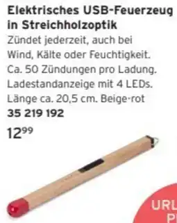 Tchibo Elektrisches USB-Feuerzeug in Streichholzoptik Angebot