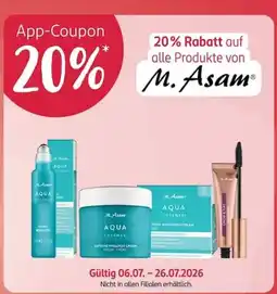 Rossmann M. Asam AQUA INTENSE Produkte Angebot