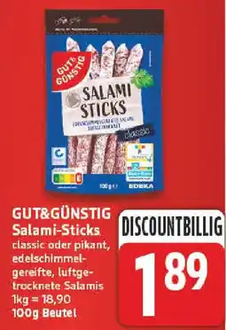NP Discount GUT&GÜNSTIG Salami-Sticks classic Angebot