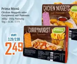 Klaas und Kock Prima Menü Chicken Nuggets oder Currywurst mit Pommes Angebot