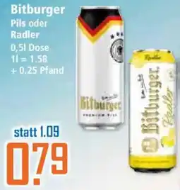 Klaas und Kock Bitburger Pils oder Radler Angebot