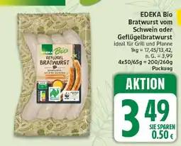 NP Discount EDEKA Bio Geflügelbratwurst Angebot
