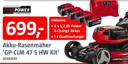 Bauhaus Akku-Rasenmäher 'GP-CLM 47 S HW Kit' Angebot