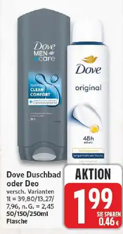 NP Discount Dove Duschbad oder Deo Angebot