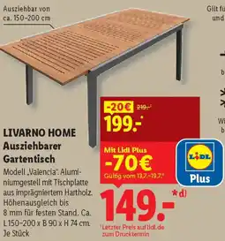 Lidl LIVARNO HOME Ausziehbarer Gartentisch Angebot