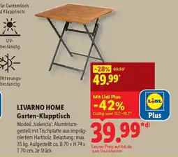 Lidl LIVARNO HOME Garten-Klapptisch Angebot