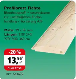 Holz Possling Profilbrett Fichte Angebot