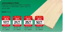 Holz Possling Leimholzplatte Kiefer Angebot