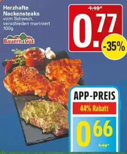 WEZ Herzhafter Nackensteaks vom Schwein, mariniert Angebot