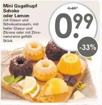 Mini Gugelhupf Schoko oder Lemon