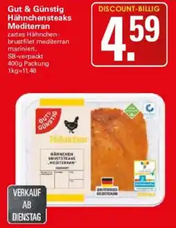 WEZ Gut & Günstig Hähnchensteaks Mediterran Angebot