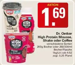 WEZ Dr. Oetker High Protein Mousse, Shake oder Coffee Angebot