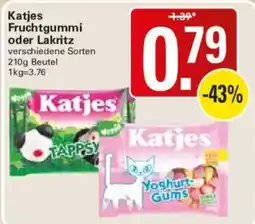 WEZ Katjes Fruchtgummi oder Lakritz Angebot