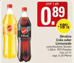 WEZ Sinalco Cola oder Limonade Angebot