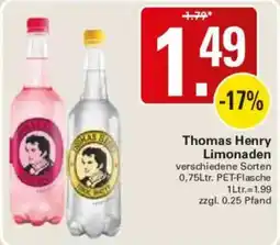WEZ Thomas Henry Limonaden Angebot