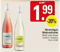 WEZ Strandgut Weinschorle Angebot
