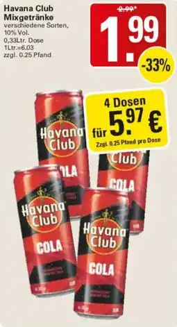 WEZ Havana Club Mixgetränke Angebot