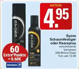 WEZ Syoss Schaumfestiger oder Haarspray Angebot