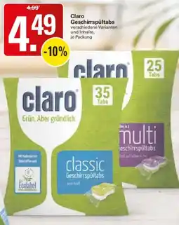 WEZ Claro Geschirrspültabs Angebot