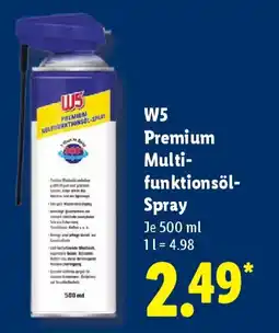 Lidl W5 Premium Multifunktionsöl- Spray Angebot