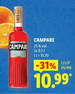 Lidl Campari 25% vol Angebot