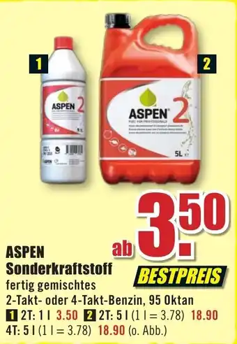 B1 Discount Baumarkt Aspen Sonderkraftstoff 2T: 1 | Angebot