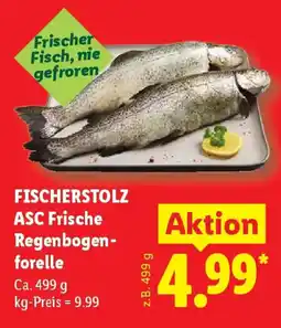 Lidl FISCHERSTOLZ ASC Frische Regenbogenforelle Angebot