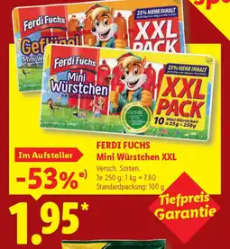 Lidl FERDI FUCHS Mini Würstchen XXL Angebot
