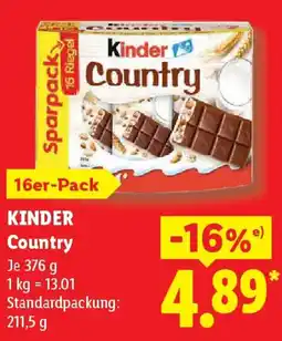 Lidl KINDER Country Angebot