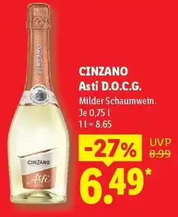 Lidl CINZANO Asti D.O.C.G. Angebot