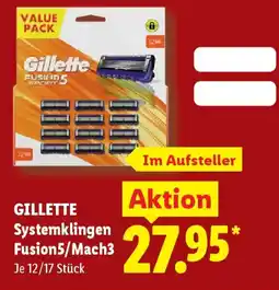 Lidl GILLETTE Systemklingen Fusion5/Mach3 Angebot