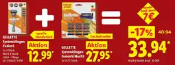 Lidl GILLETTE Systemklingen Fusion5+Systemklingen Fusion5/Mach3 Angebot