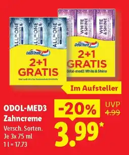 Lidl ODOL-MED3 Zahncreme Angebot