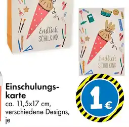 TEDi Einschulungs- karte Angebot