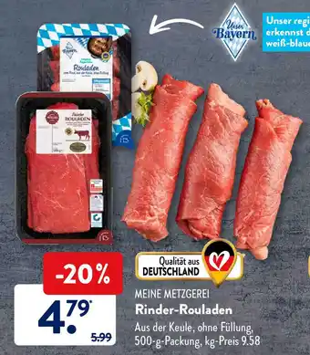 Aldi Süd Meine Metzgerei Rinder-Rouladen 500-g-Packung Angebot