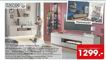 Möbel Martin Mondo Wohnwand Lack Weiß Angebot