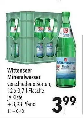 CITTI Markt Wittenseer Mineralwasser Angebot